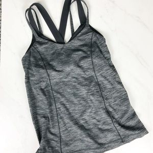 lululemon Run For Gold Tank Heathered Black 6